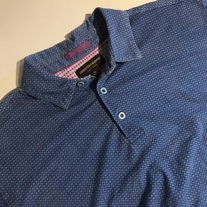 Johnston & Murphy Mens XL Golf Blue Polo A5266